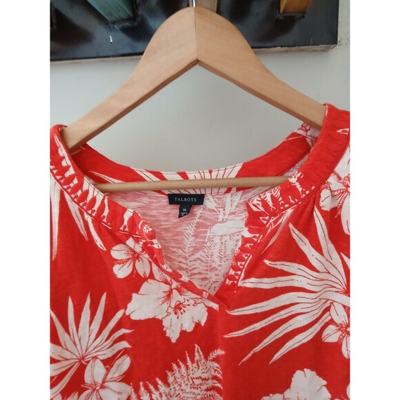 Talbots Flutter Sleeve Embroidered Shift Dress - Picture 4 of 11